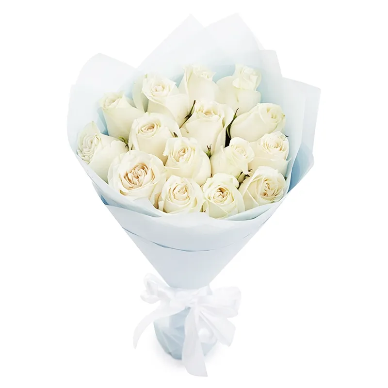 Букет из пионовидных белых роз